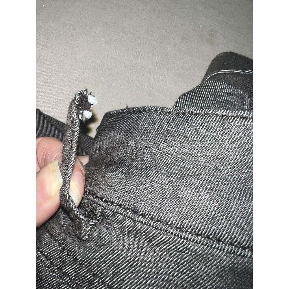 Escada Women’s Shiny Metallic Gray Jeans Straight Leg Size 44 - Picture 9 of 9